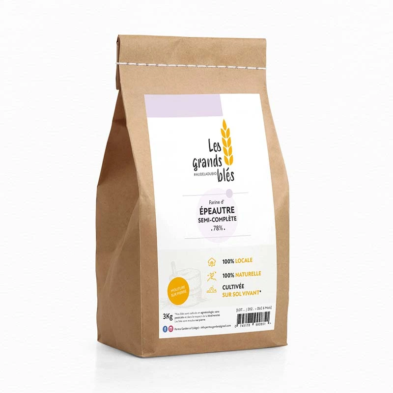 Sac de farine Epeautre 78% 3KG